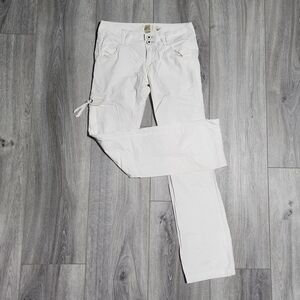 Vintage Y2K Guess White Low Rise Cargo Lightweight Straight Leg Pants Size 27